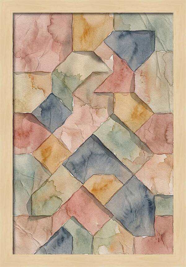 Penrose Tiling In Soft Watercolor