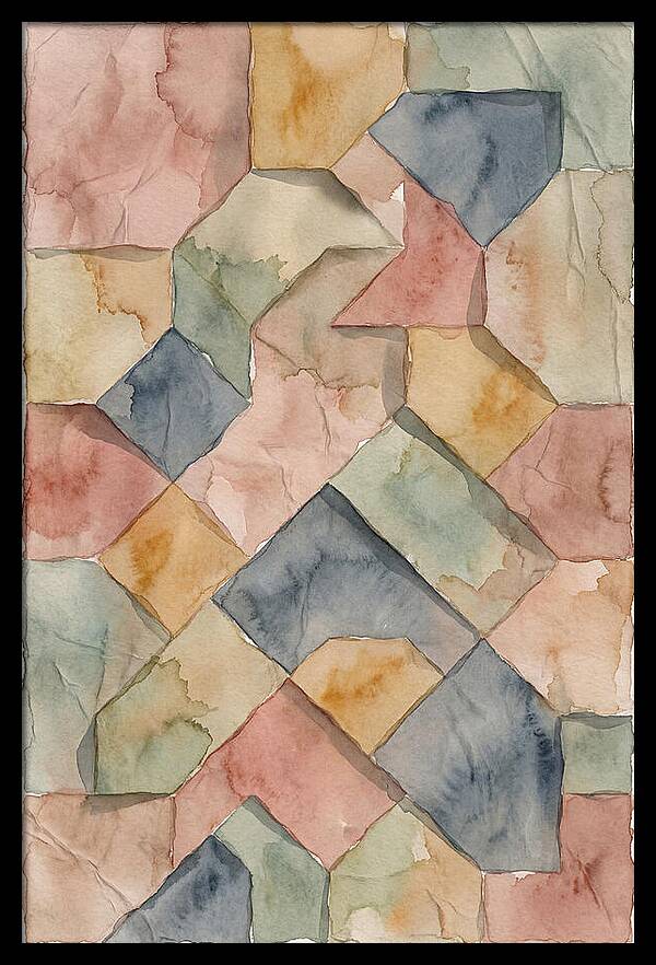 Penrose Tiling In Soft Watercolor