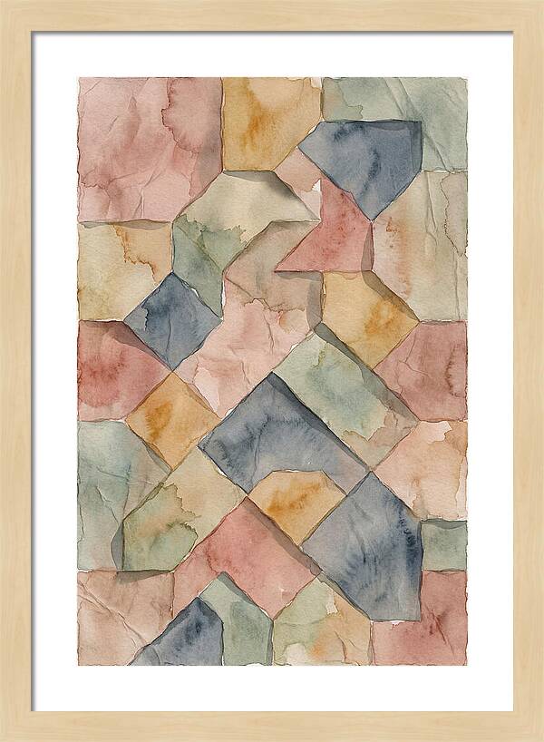 Penrose Tiling In Soft Watercolor