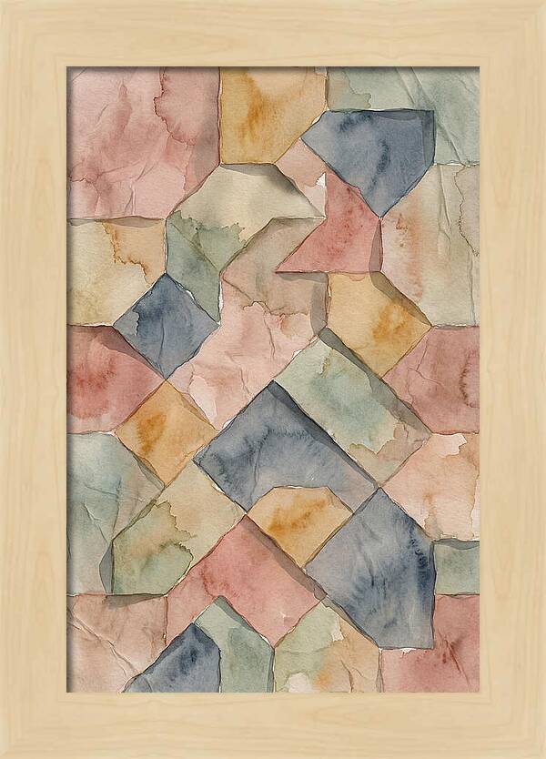 Penrose Tiling In Soft Watercolor