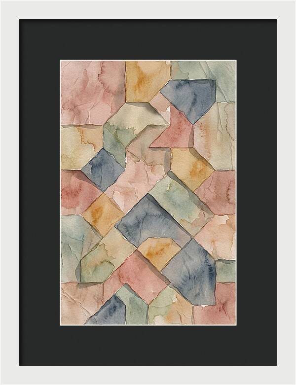 Penrose Tiling In Soft Watercolor