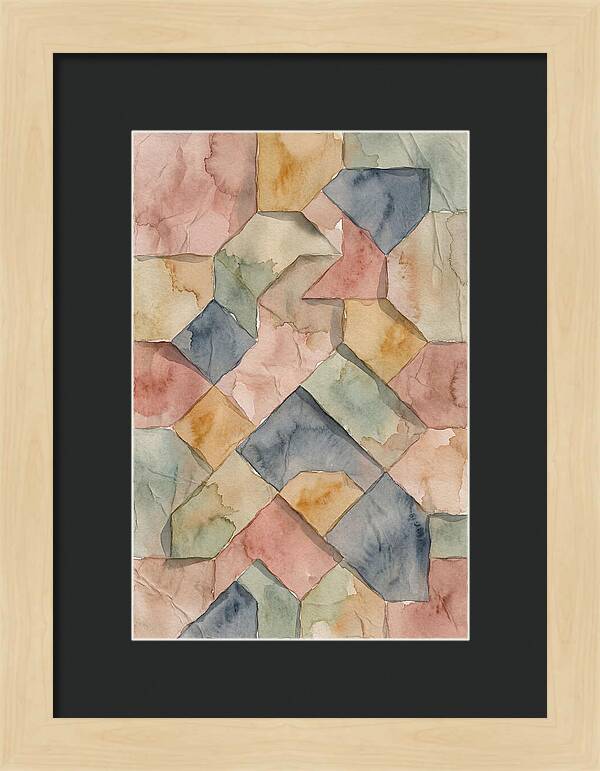 Penrose Tiling In Soft Watercolor