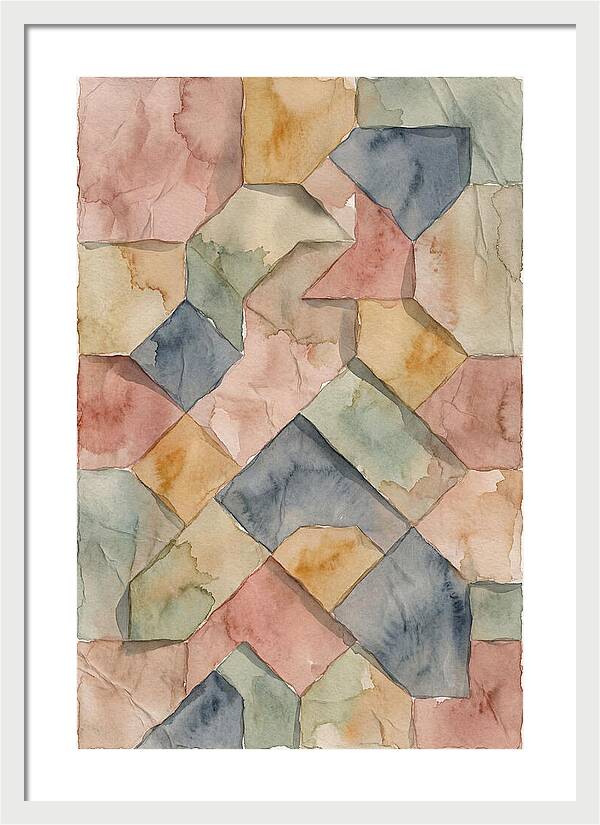 Penrose Tiling In Soft Watercolor