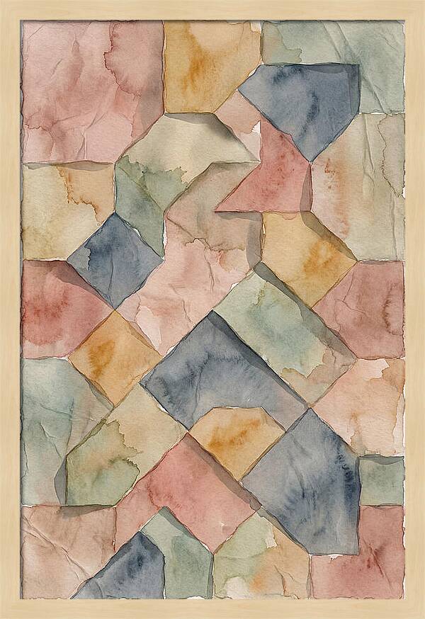 Penrose Tiling In Soft Watercolor
