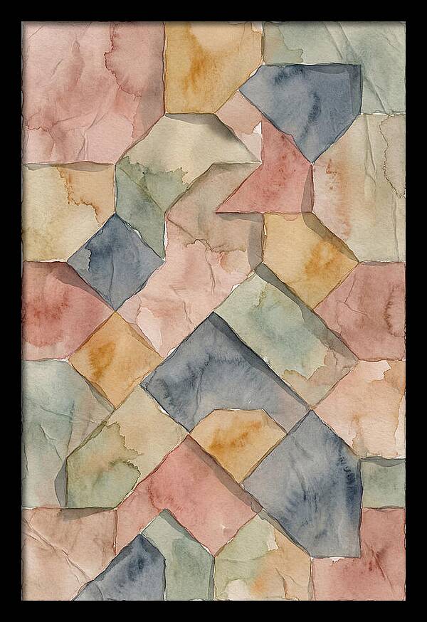 Penrose Tiling In Soft Watercolor