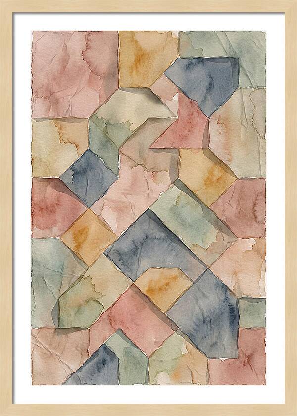 Penrose Tiling In Soft Watercolor