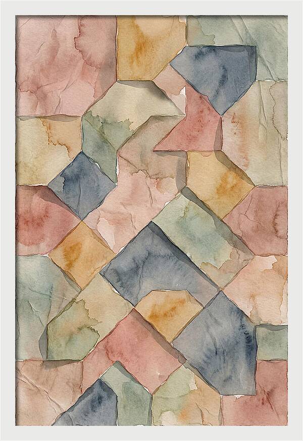 Penrose Tiling In Soft Watercolor