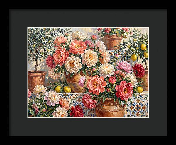 Peonies In Mediterranean Pots