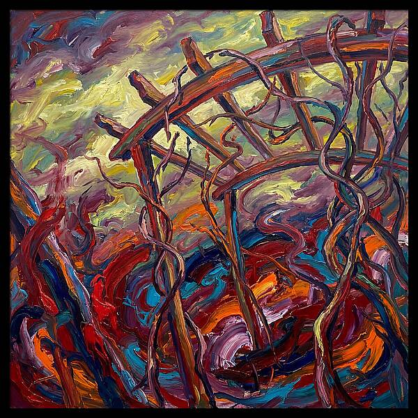 Pergola Among Twisted Vines