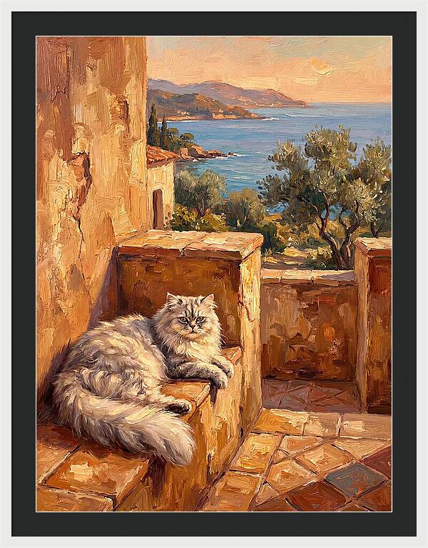 Persian Cat By The Mediterranean