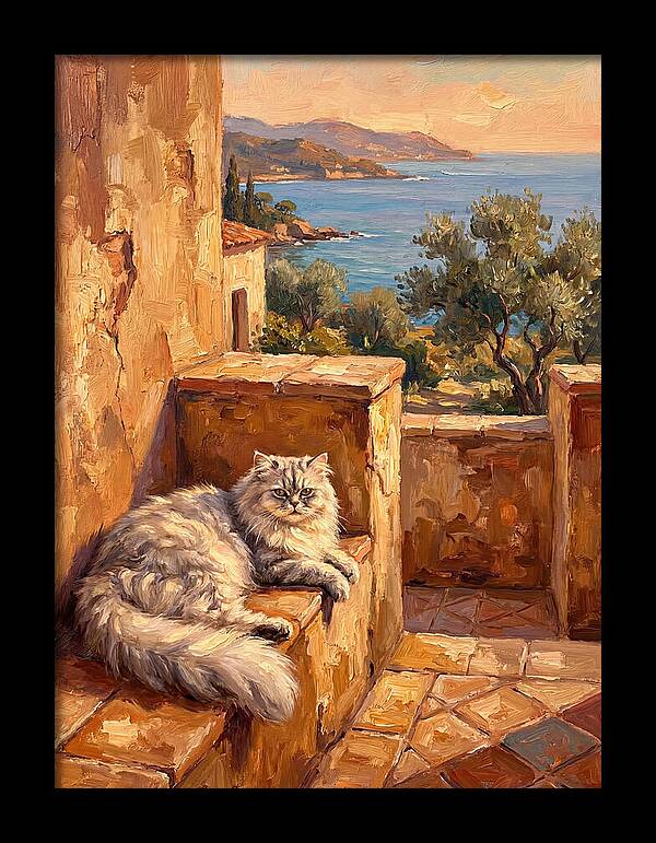 Persian Cat By The Mediterranean