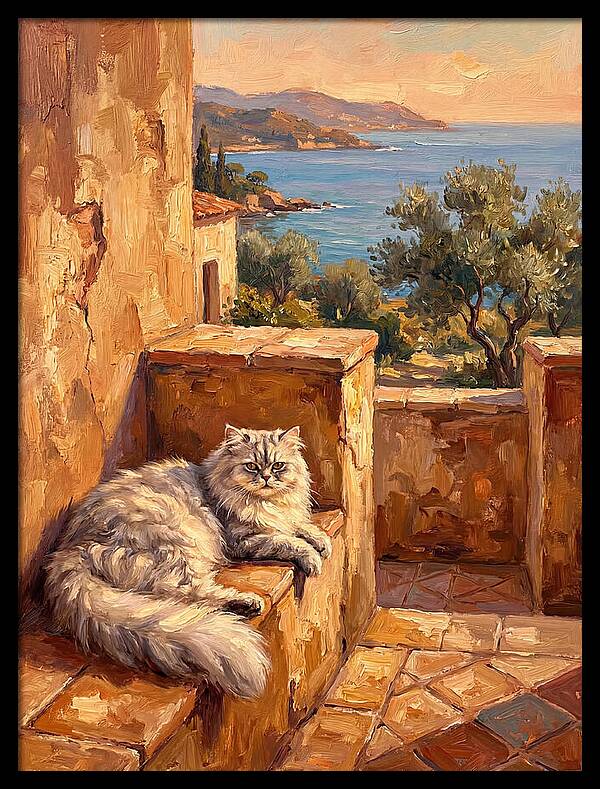 Persian Cat By The Mediterranean