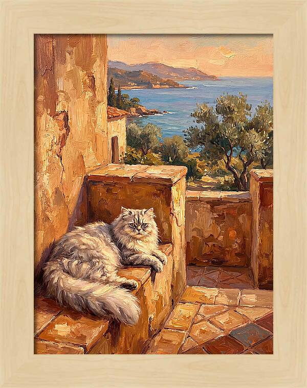 Persian Cat By The Mediterranean