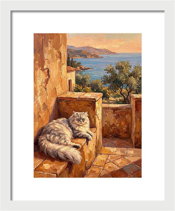 Persian Cat By The Mediterranean