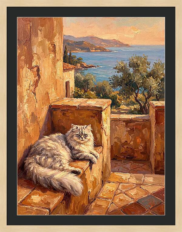 Persian Cat By The Mediterranean