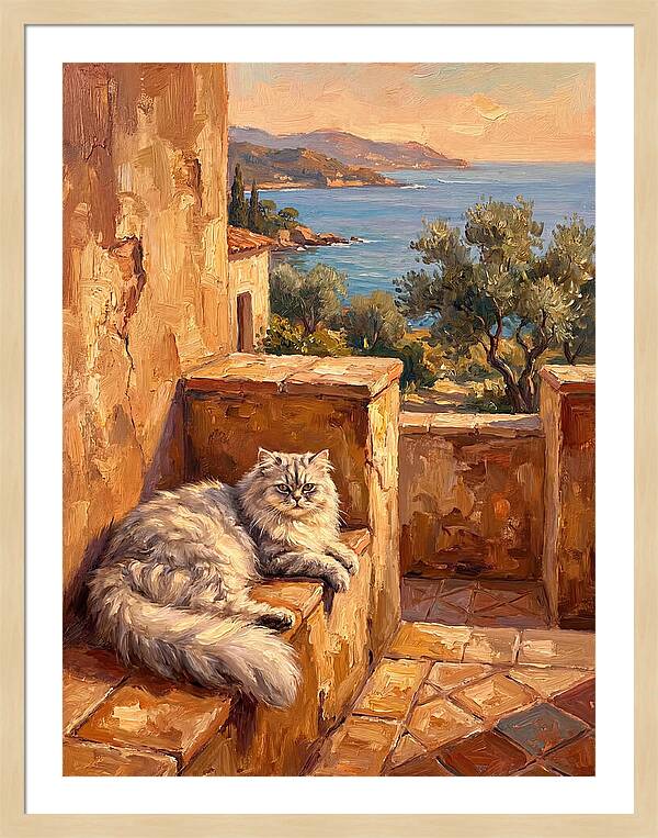 Persian Cat By The Mediterranean