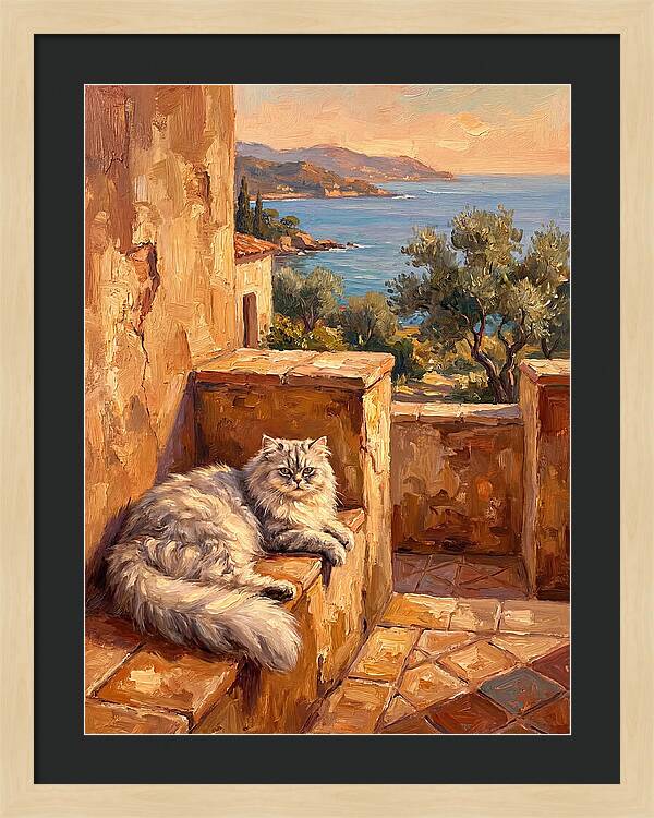 Persian Cat By The Mediterranean