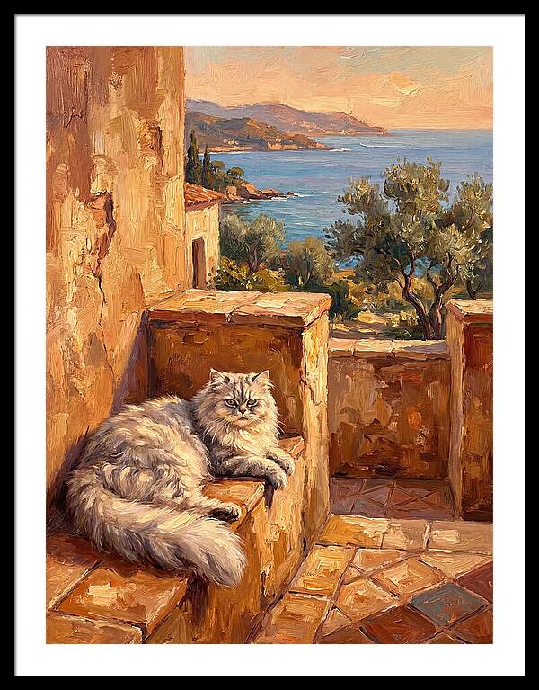 Persian Cat By The Mediterranean