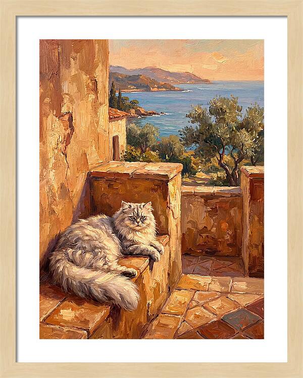 Persian Cat By The Mediterranean