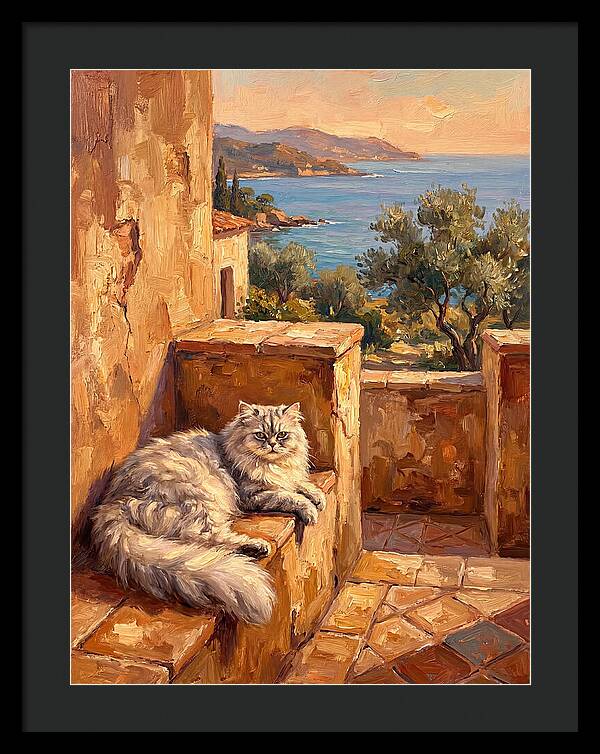 Persian Cat By The Mediterranean