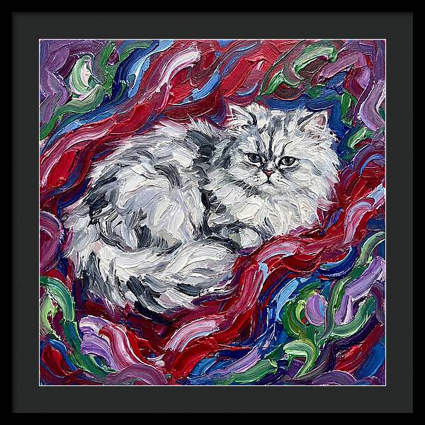 Persian Cat In Vibrant Swirls