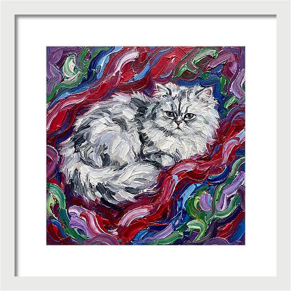 Persian Cat In Vibrant Swirls