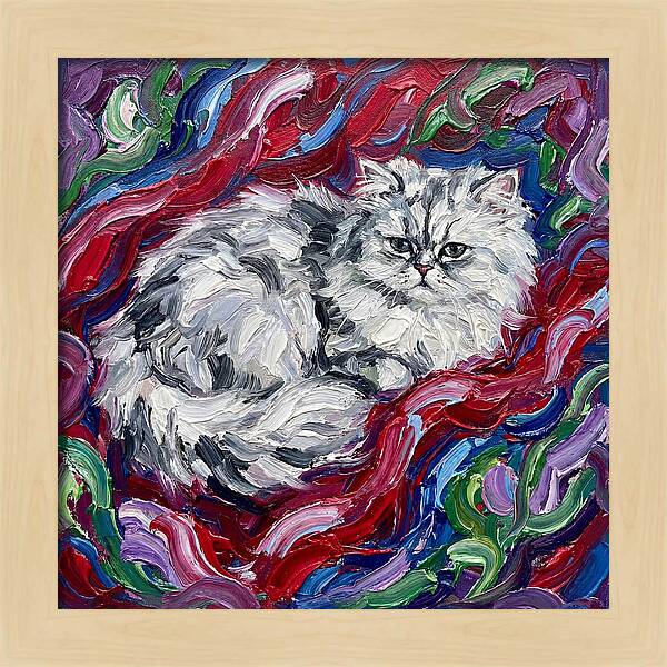 Persian Cat In Vibrant Swirls