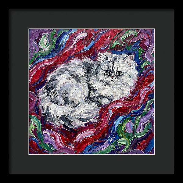 Persian Cat In Vibrant Swirls