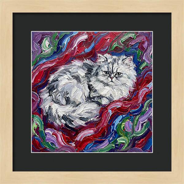 Persian Cat In Vibrant Swirls