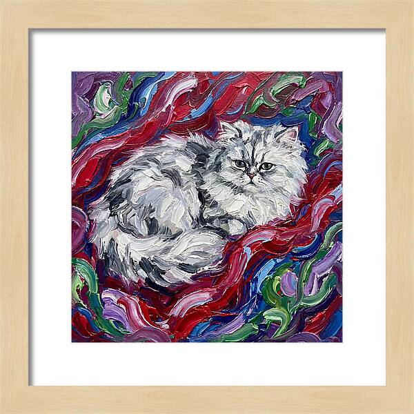 Persian Cat In Vibrant Swirls