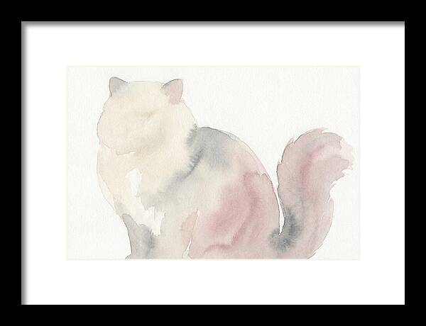 Persian Cat Watercolor Silhouette