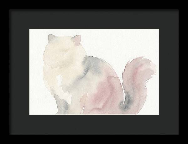 Persian Cat Watercolor Silhouette
