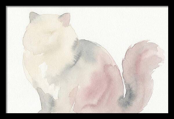 Persian Cat Watercolor Silhouette