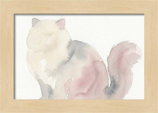 Persian Cat Watercolor Silhouette