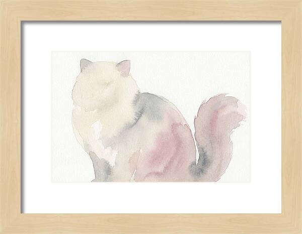 Persian Cat Watercolor Silhouette