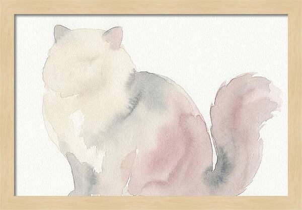 Persian Cat Watercolor Silhouette