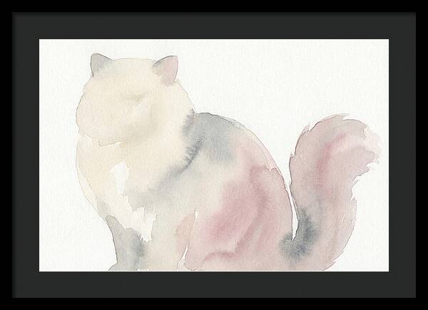 Persian Cat Watercolor Silhouette