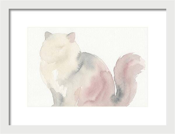 Persian Cat Watercolor Silhouette