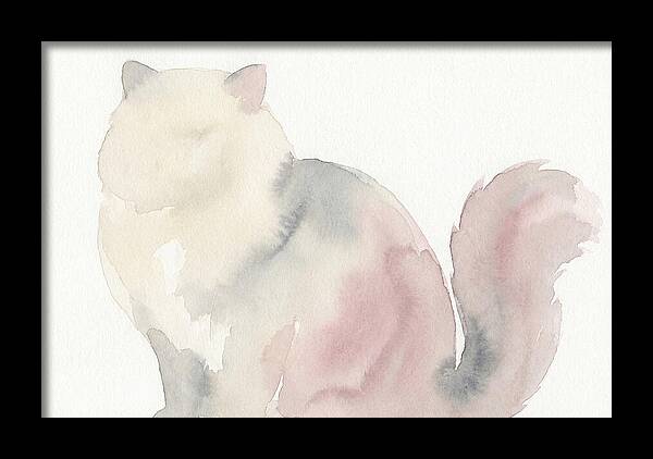 Persian Cat Watercolor Silhouette