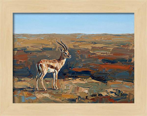 Persian Gazelle In Natural Habitat