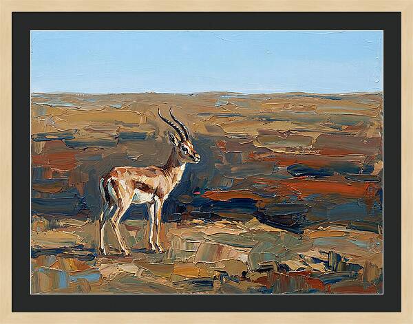 Persian Gazelle In Natural Habitat