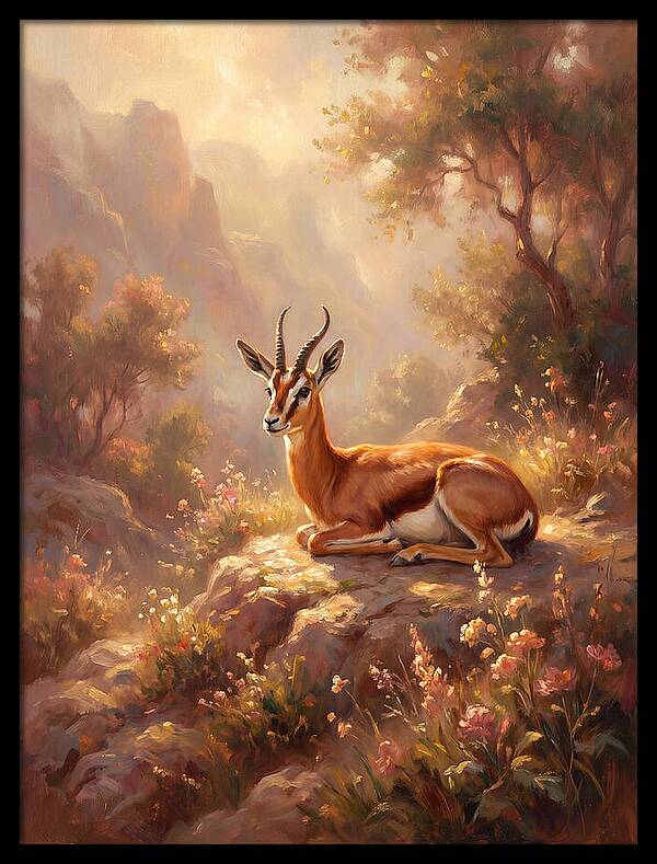 Persian Gazelle In Nature