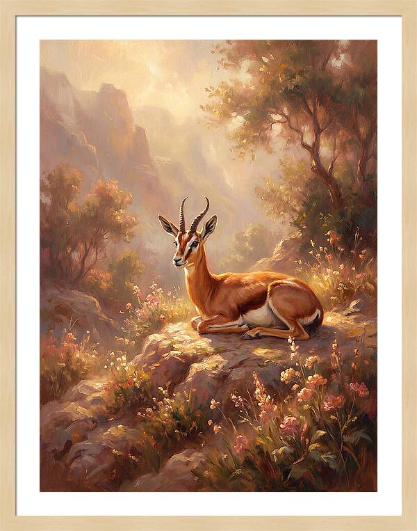 Persian Gazelle In Nature
