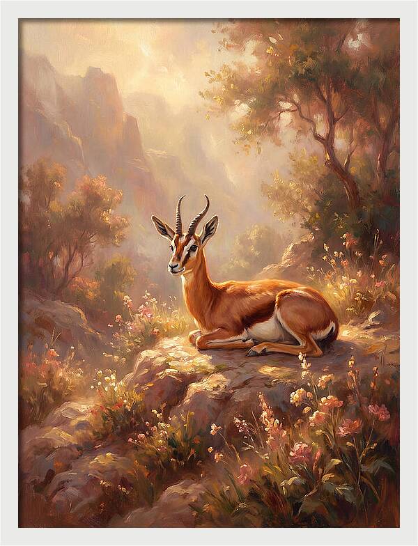 Persian Gazelle In Nature