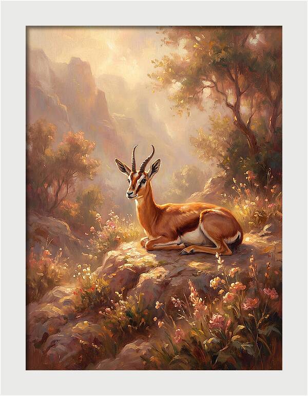 Persian Gazelle In Nature