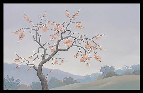 Persimmon Tree In Autumn Light