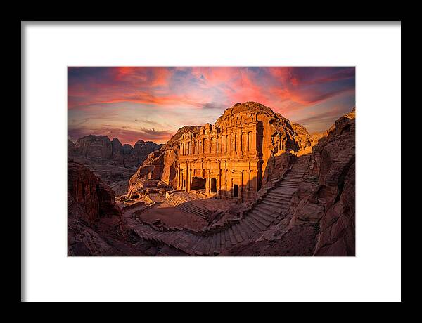 Petra Monastery At Golden Hour