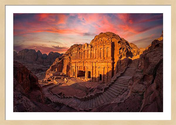 Petra Monastery At Golden Hour