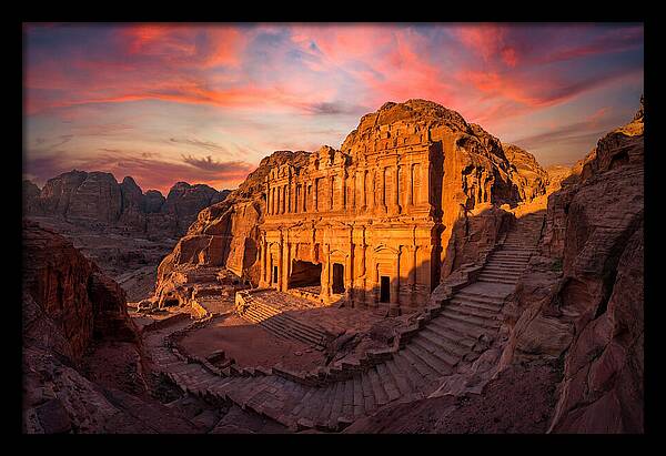 Petra Monastery At Golden Hour