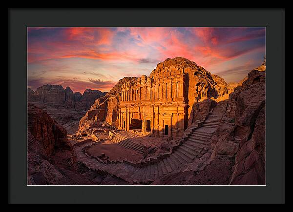 Petra Monastery At Golden Hour